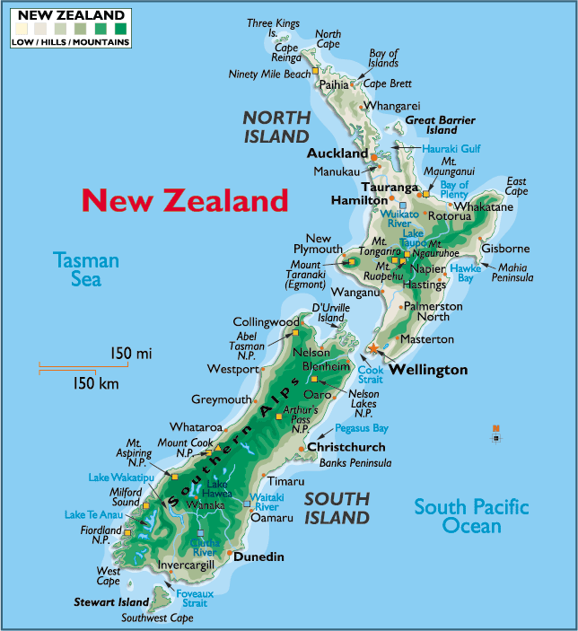 New Zealand map